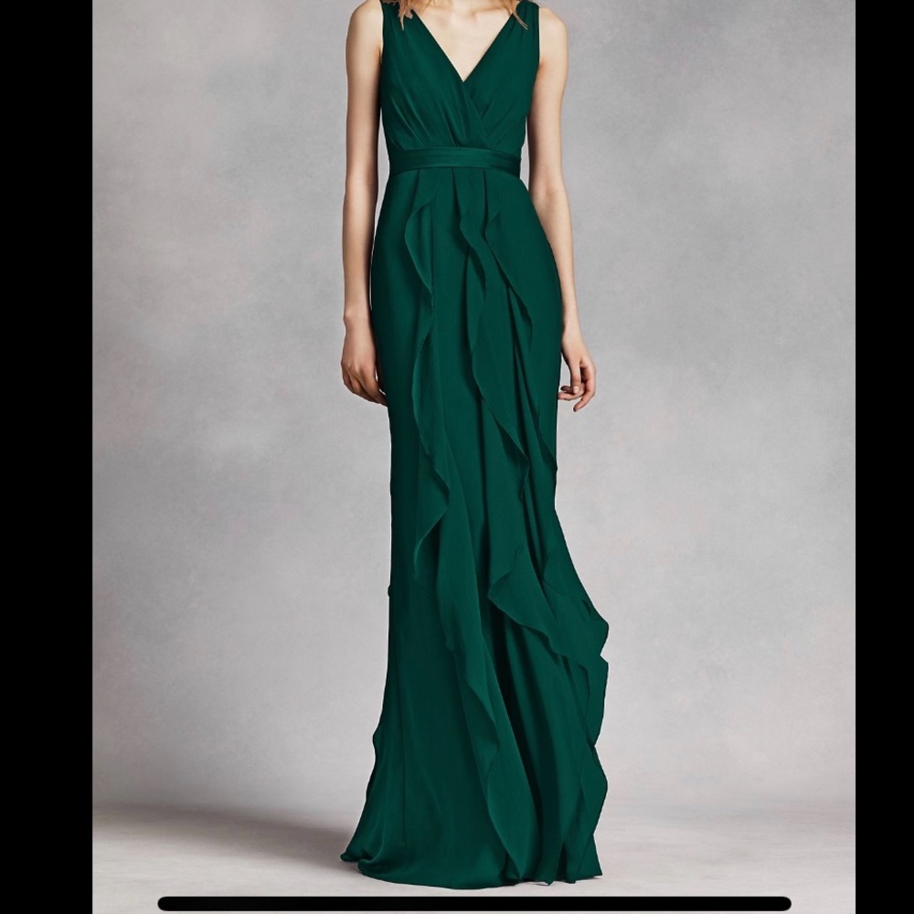 White by Vera Wang Bridesmaid dress in “Forrest”